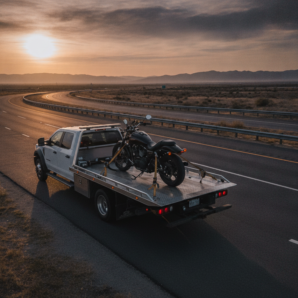 Motorcycle Towing no person